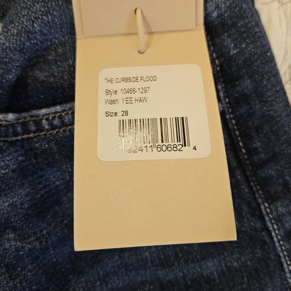 NWT MOTHER women's curbside flood jeans in Yee haw size 28 - Picture 5 of 9